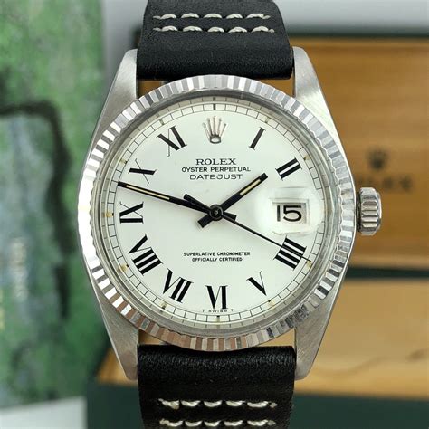 1601 rolex roman dial oyster band date just|Rolex 1601 diamond.